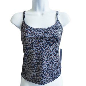 New Stitch Fix Thrive Society Cami Tank Animal Print Top Spandex Shelf Bra M